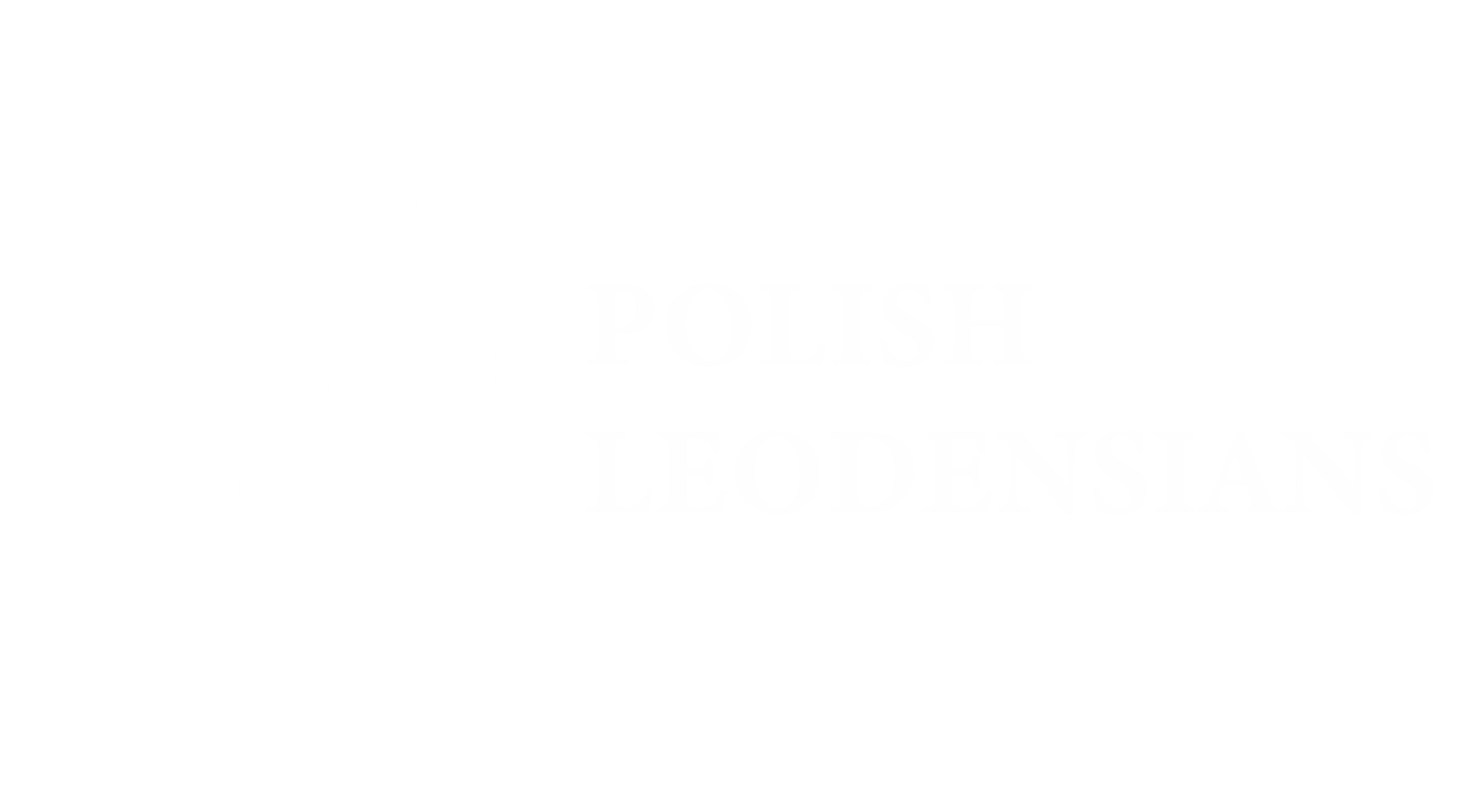 A logo of the Polish Leodensians project, white against red background.
